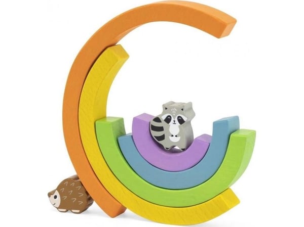 Viga Toys i tre regnbue puslespill klosser kreative Montessori