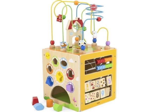 Viga 44591 pedagogisk kube 5-i-1 med romrute/space maze