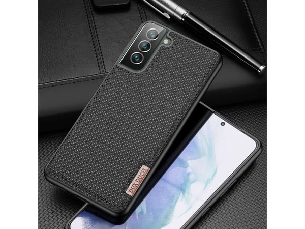 Dux Ducis Fino etui i nylon til Samsung Galaxy S22 + (S22 Plus) - blå