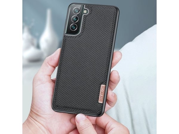 Dux Ducis Fino etui i nylon til Samsung Galaxy S22 + (S22 Plus) - blå
