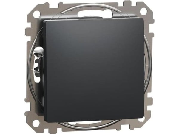 Schneider Electric Sedna Design, painike 1-napainen, musta antrasiitti