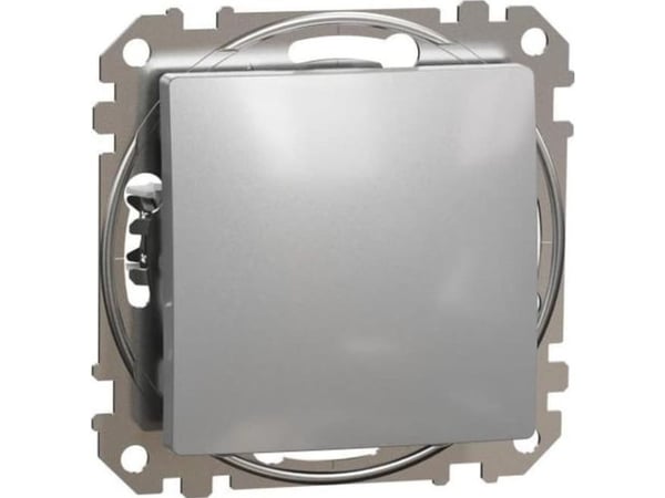 Schneider Electric Sedna Design, painonappi 1-napainen, hopea alumiini