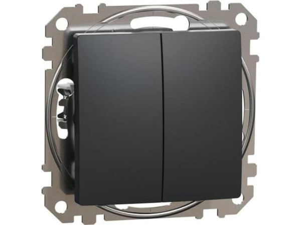 Schneider Electric Sedna Design dobbelttryk sort antracit