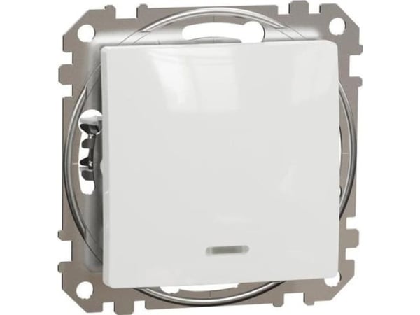 Schneider Electric Sedna Design tryckknapp med LED-belysning, vit
