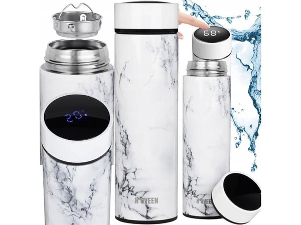 Noveen termoflaske med LED NOVEEN TB2319 Marble, 450 ml