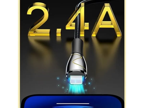 Joyroom USB-A till Lightning-kabel 2 m svart (6941237151001)