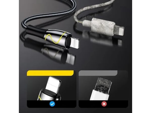Joyroom USB-A till Lightning-kabel 2 m svart (6941237151001)