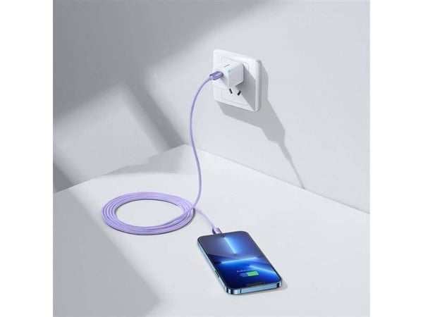 Baseus USB-C til Lightning-kabel 2 m lilla (FD-2310-6932172602796)
