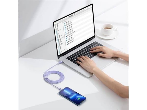 Baseus USB-C til Lightning-kabel 2 m lilla (FD-2310-6932172602796)