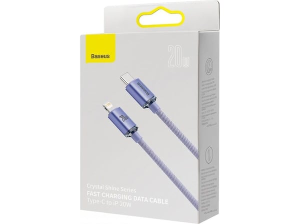 Baseus Crystal Shine, Purppura, USB C, Lightning, 1,2 m, Uros, Uros