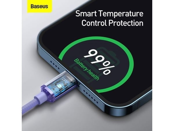 Baseus Crystal Shine, Purppura, USB C, Lightning, 1,2 m, Uros, Uros