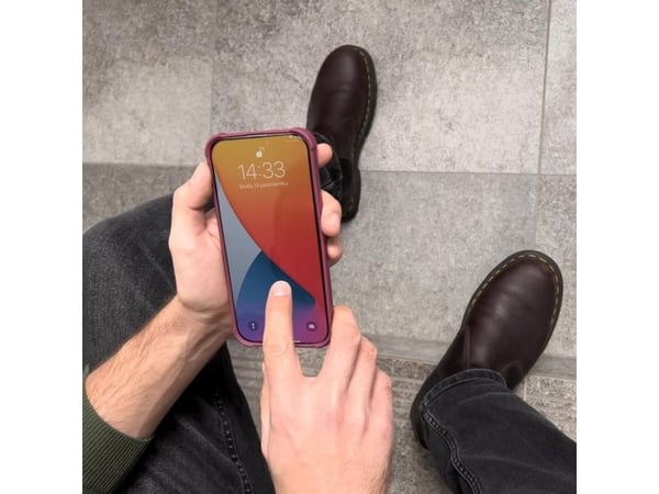 Card Armor-etuiför Card Wallet til iPhone 13 Mini - silikon airbag rustning - bringebær