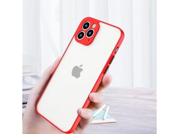 Milky Case silikon fleksibelt gjennomsiktig deksel til Samsung Galaxy A42 5G - rød