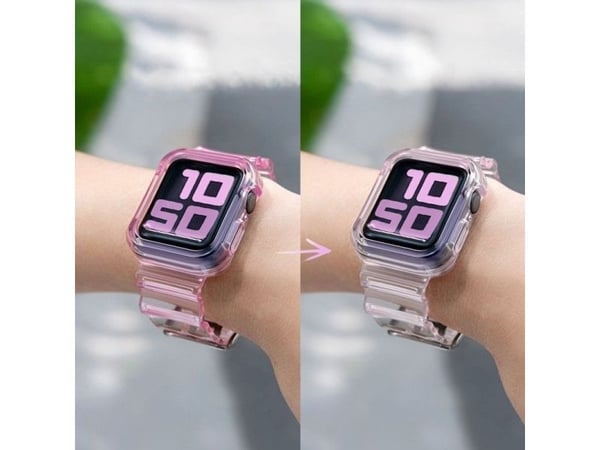 Silikon bånd stropp armbåndsdeksel med gel for Apple Watch 40 mm - gul
