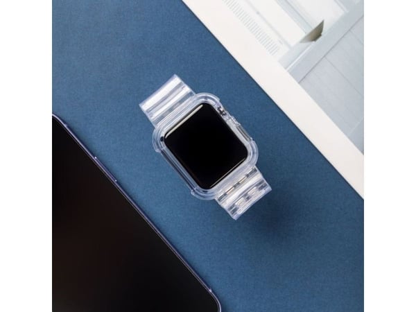 Silikon bånd stropp armbåndsdeksel med gel for Apple Watch 40 mm - gul