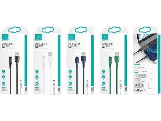USB-kabel Usams USB-A til Lightning 1 m svart (SJ500USB01)
