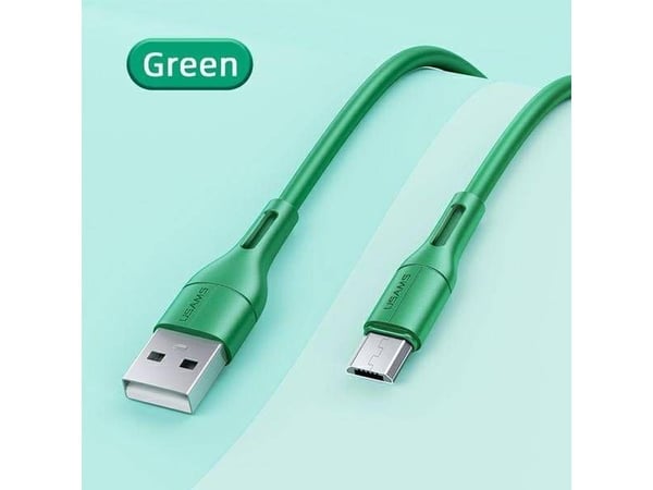 USB-kaapeli Usams USB-A - microUSB 1 m Zielony (SJ502USB04)