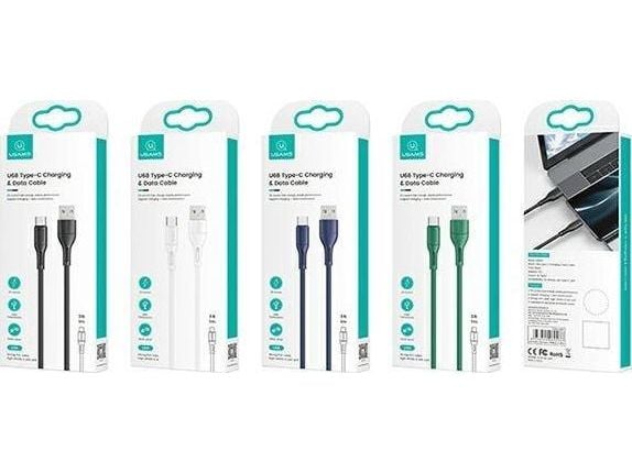 USB-kabel USAMS USB-A til USB-C 1 m blå (SJ501USB03)