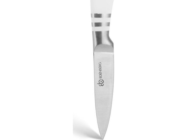 Edenberg knivsett 8 deler Edenberg EB906 i rustfritt stål/hvit med stativ
