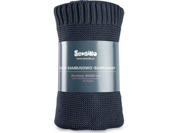 Sensillo babypledd bambus/ bomull 80x100 cm granat