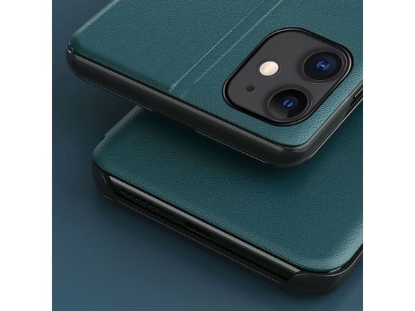Hurtel Eco Nahka View Case tyylikäs flip tapauksessa jalusta toiminto iPhone 13 Pro Max oranssi