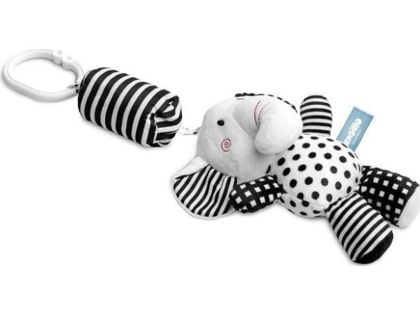 Sensillo svart/hvit vognoppheng elefant