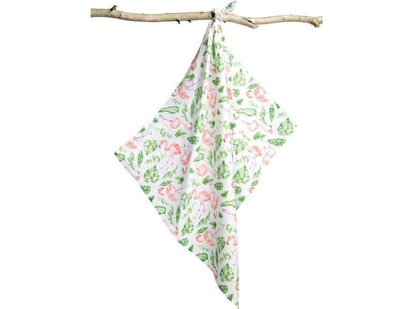 Sensillo MUSLIN BLEIE FLAMINGOS 70 X 80