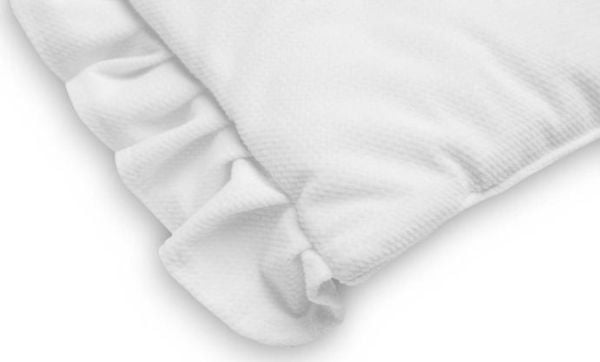 Sensillo pute med flounce velvet hvit