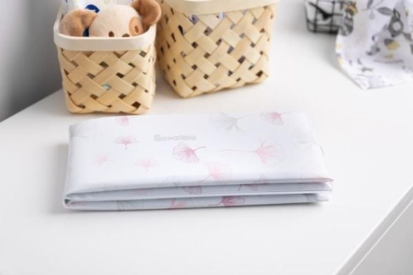 Sensillo stelle-/skiftematte reise-matte med botanisk trykk rosa