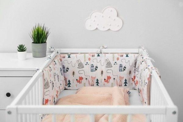 Sensillo BED BUMPER BUMPER WAFER FOX PINK