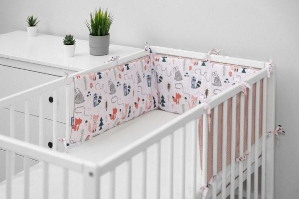 Sensillo BED BUMPER BUMPER WAFER FOX PINK
