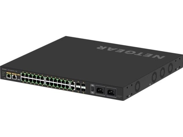 NETGEAR AV Line M4250-26G4F-PoE++ - Switch - L3 - Styrt - 24 x 10/100/1000 (PoE++) + 2 x 10/100/1000 + 4 x 1000Base-X SFP - side til side-luftflyt ...