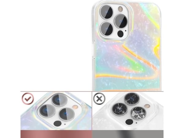Kingxbar Kingxbar Shell Series luksuriøst elegant deksel til iPhone 13 Pro perleblå