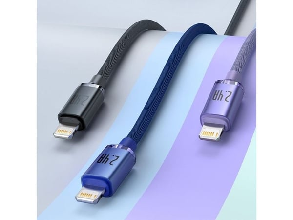 Baseus CAJY000003, 1,2 m, Lightning, USB A, Hankjønn, Hankjønn, Blå