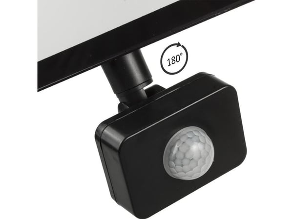 Maclean LED-projektør med bevegelsessensor, slank 50 W, 4000 lm, nøytral hvit (4000 K), IP44, MCE650 NW PIR