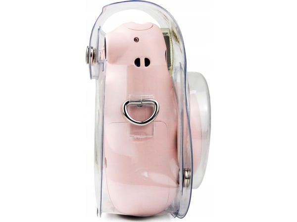LoveInstant Instax Mini 11 etui / transparent lilla paljetter