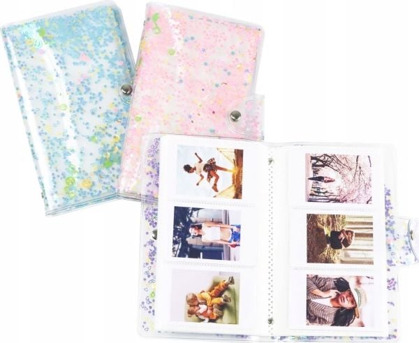 LoveInstant Photo Album For Fujifilm Instax Mini 7 8 9 11 / Paljetter Blå