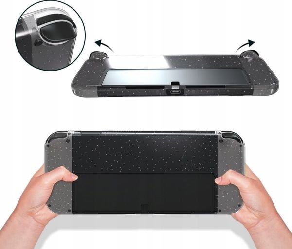 JYS deksel/veske til Nintendo Switch OLED transparent