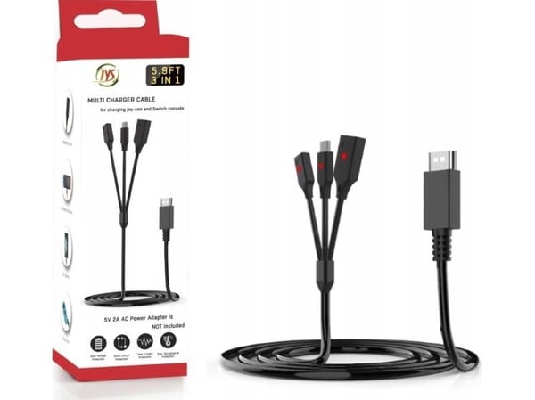 JYS-kabel USB til USB-C + 2x Joy-Con til Nintendo Switch