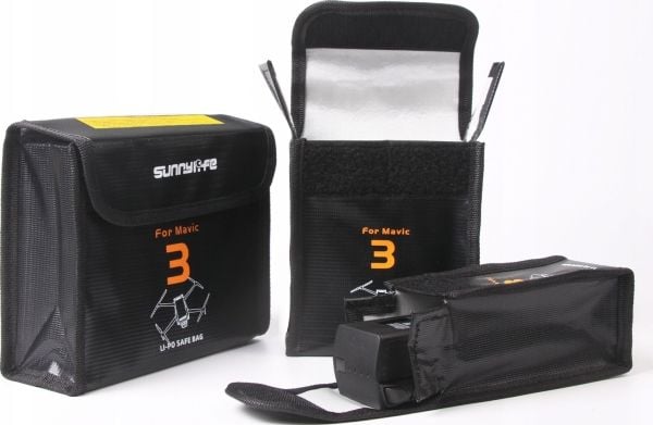 SunnyLife etui/futter til DJI Mavic 3, brannsikkert, for 3 batterier (M3-dc106-3)