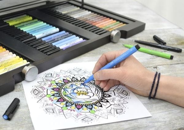 FABER-CASTELL 167115 - Sort - Multi - Sort - Vannbasert blekk - 4 stk.