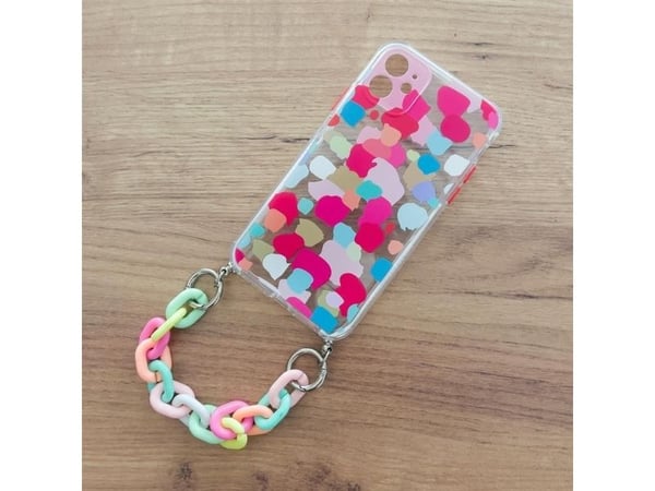 Color Chain-deksel - gel fleksibelt elastisk deksel med kjettinganheng til Samsung Galaxy S21+ 5G (S21 Plus 5G) - flerfarget (2)
