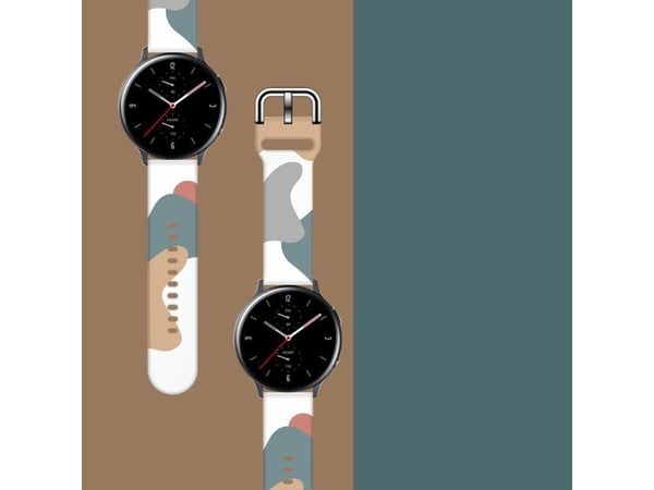 Strap Moro til Samsung Galaxy Watch 40 / 41 / 42 / 43 / 44 mm - silikon reim til klokke (mønster 2)
