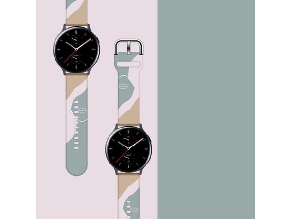 Rem Moro til Samsung Galaxy Watch 40 / 41 / 42 / 43 / 44 mm - silikont reim til klokkerem (mønster 17)