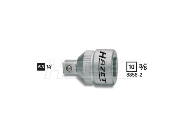HAZET 8858-2, Stikkontakt, 3/8", Metrisk/imperisk, 1 hoder, 6.3 mm, 1/4"