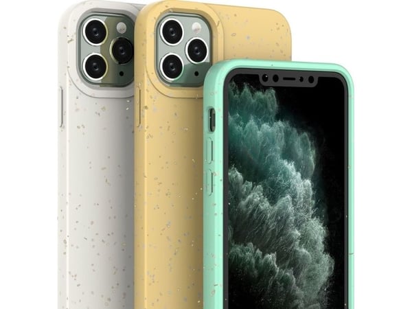 Hurtel Eco Case-deksel til iPhone 11 Pro Max silikondeksel telefondeksel gult