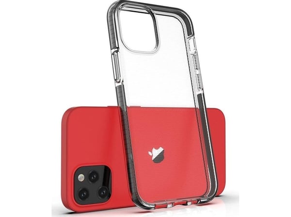 Spring Case klar TPU-gel beskyttelsesdeksel med fargerik ramme til iPhone 13 mini - lys blå