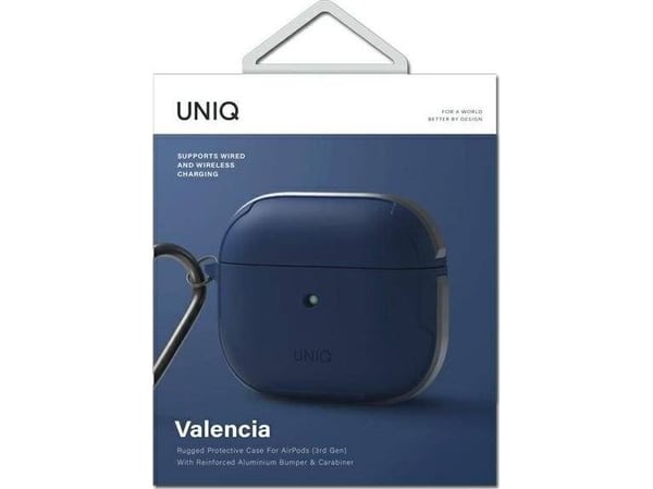 UNIQ deksel Valencia til AirPods 3, blå, Antimicrobial