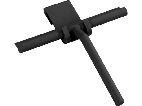 WENKO 24171100, Dusjnal med ett blad, Sort, Rustfritt stål, Silikon, 210 mm, 40 mm