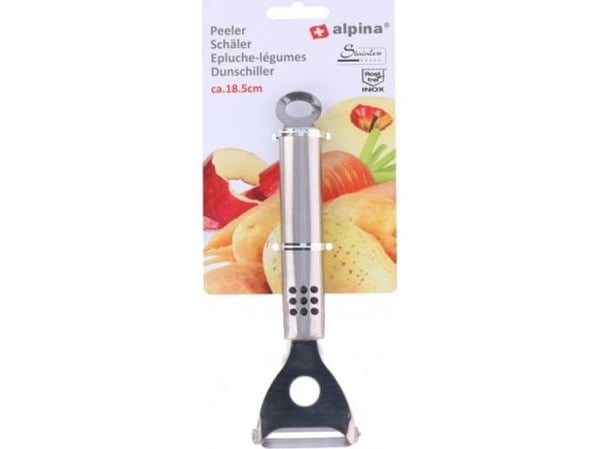 Alpina potetskreller 18,5 cm stål svart/sølv